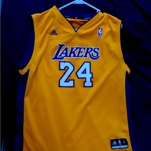 NBA throwback adidas Lakers yellow home jersey size XL